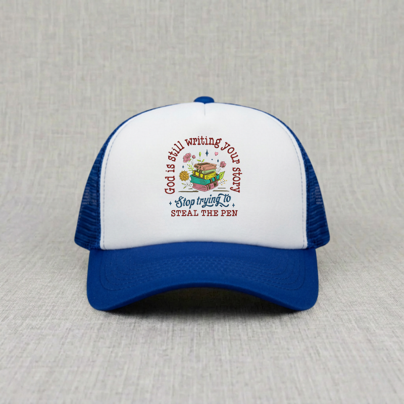 God Writing Your Story Embroidery Trucker Hat B-0074