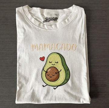 Embroidered Mamacado Shirt, Cute Baby Announcement Clothing Son-0010