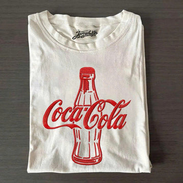 Vintage Cola Coca Embroidered Classic Soda Graphic Tee Ph-0003