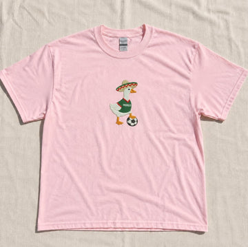 Embroidered Mexico Goose Comfort Shirt, Mexico Soccer Tee, Mexico Futbol Fan T-Shirt Son-0047