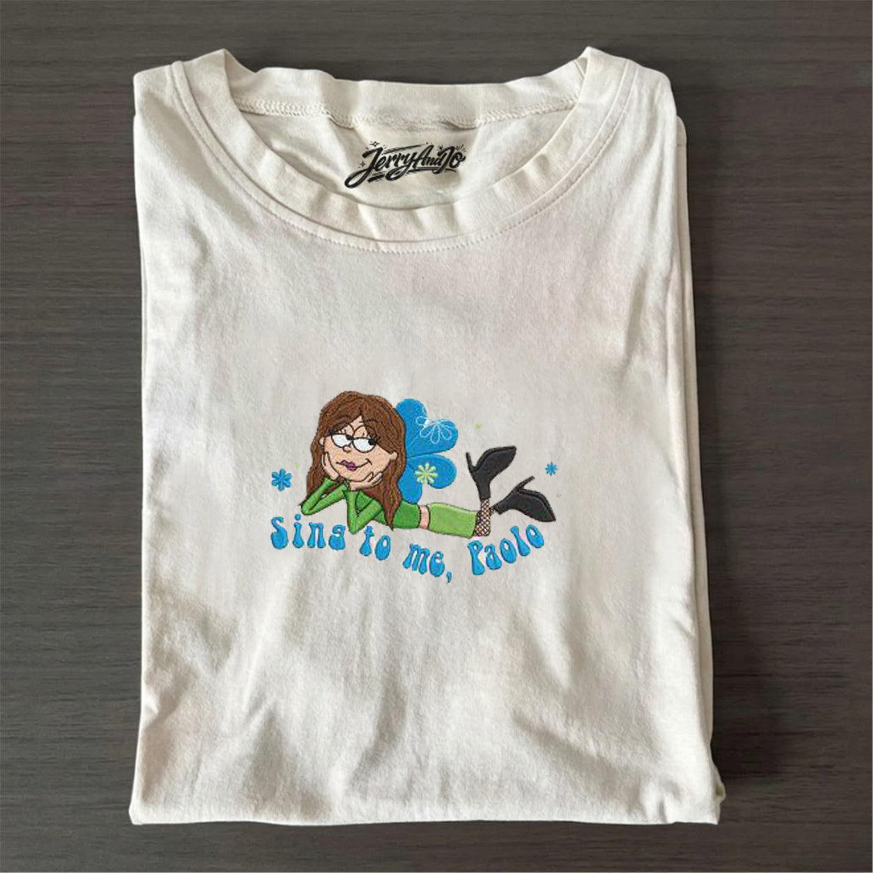 Embroidered Sing To Me Paolo Tank Top, Lizzie McGuire Baby Tee, Retro Y2K 2000s Son-0020