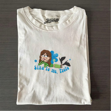 Embroidered Sing To Me Paolo Tank Top, Lizzie McGuire Baby Tee, Retro Y2K 2000s Son-0020