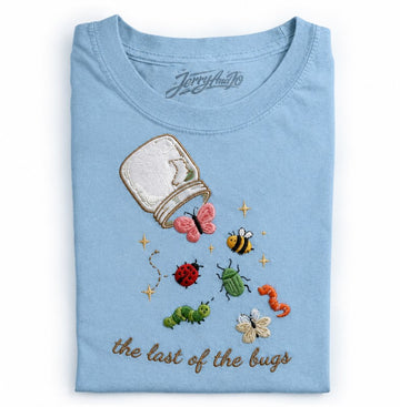 Embroidered Sad Bug Summer Baby Shirt, Y2K Bug, Cottagecore Insect Boxy Tee  Son-0030