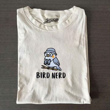 Embroidered Bird Nerd Shirt Birding Apparel Bird Watcher Son-0037