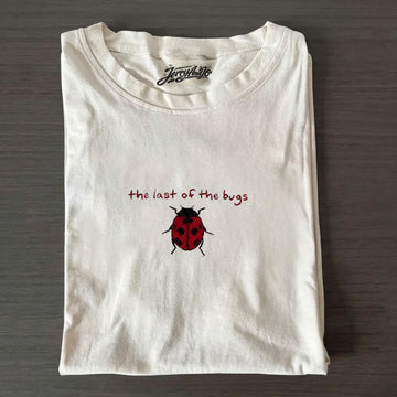 The Last of the Bugs Embroidered Shirt, Y2K Spaghetti Tee, Summer Cami Son-0040