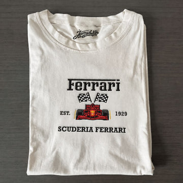 Ferrari F1 Embroidered Shirt, Racing Hoodie, Baby Tee, Spaghetti Strap Son-0032
