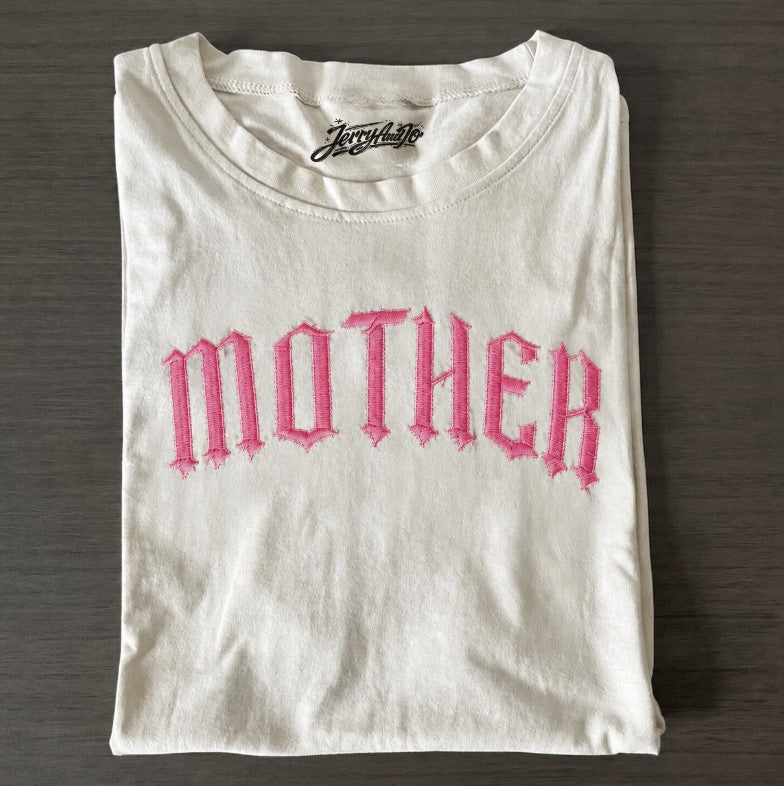 Embroidered Mother Shirt, Minimalistic, Mommy Tee, New Mom T-shirt Son-0033