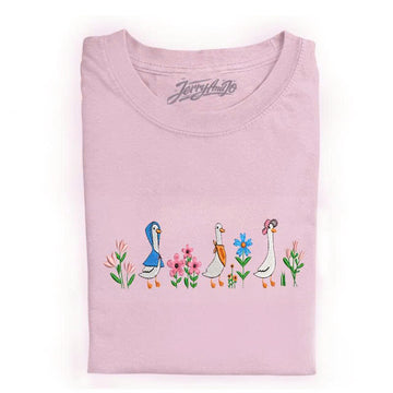 EMBROIDERED SWEATSHIRT FUNNY GOOSE SHIRT, SPRING FLORAL SWEATER OR HOODIE PH-0022