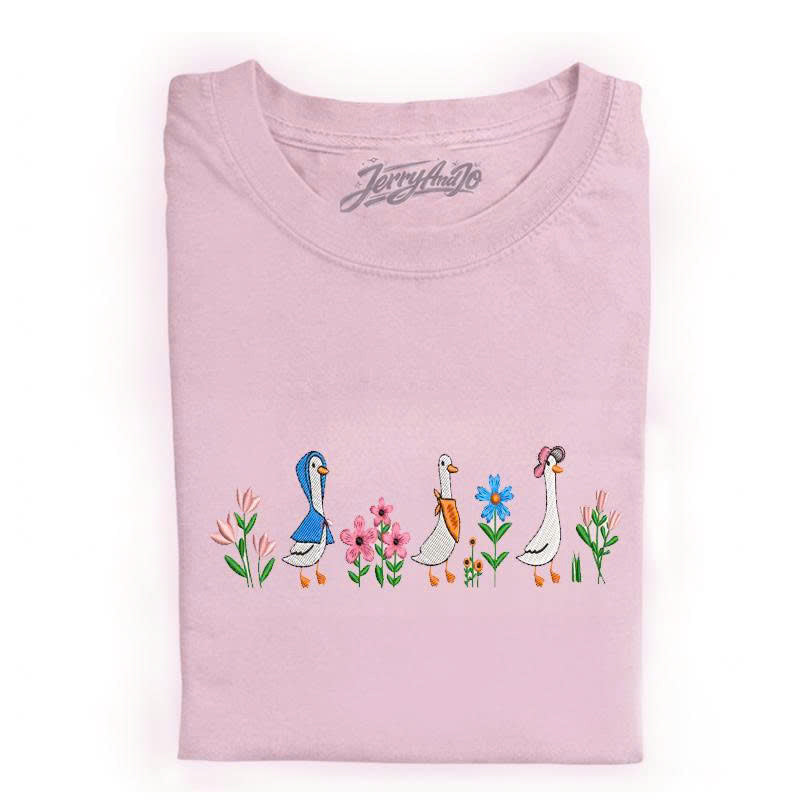 EMBROIDERED SWEATSHIRT FUNNY GOOSE SHIRT, SPRING FLORAL SWEATER OR HOODIE PH-0022
