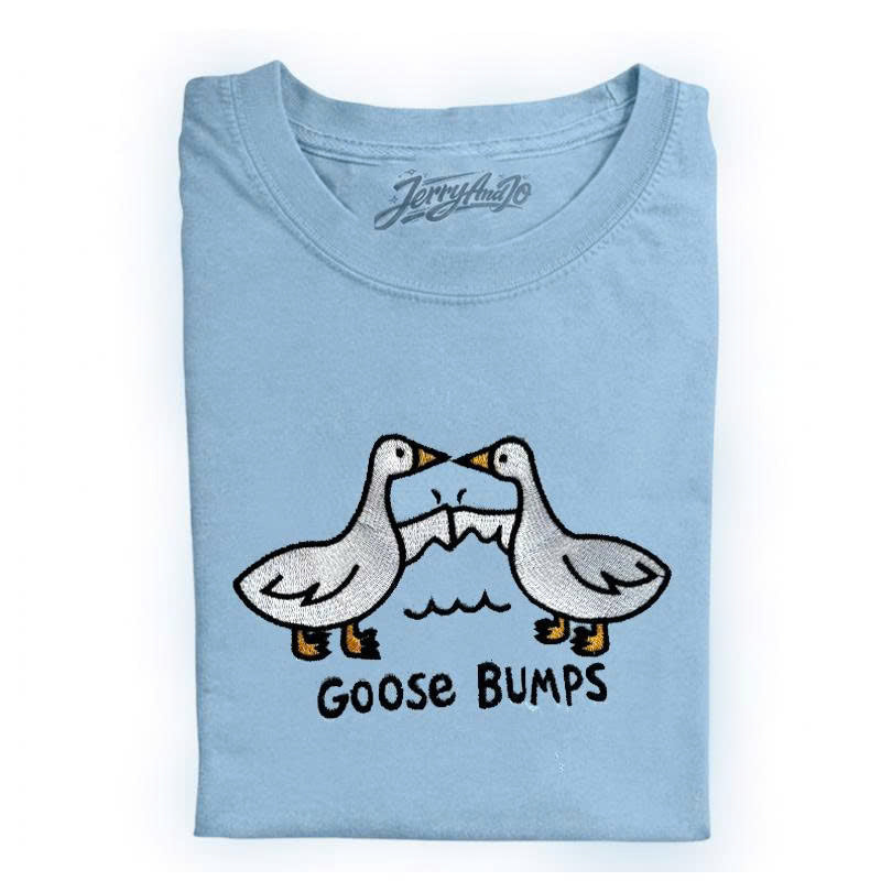 EMBROIDERED GOOSE BUMPS SHIRT, UNISEX GOOSE EMBROIDERED PH-0019