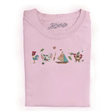 MOANA PUA HEI HEI MACHINE EMBROIDERY SHIRT, MAGIC MOANA PRINCESS BT-0025