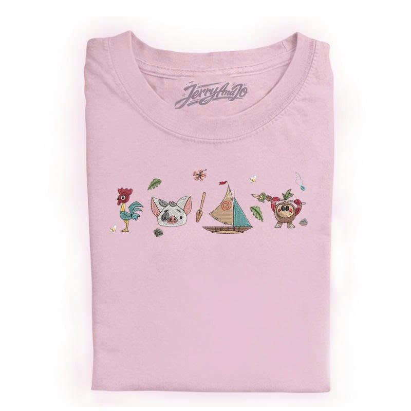 MOANA PUA HEI HEI MACHINE EMBROIDERY SHIRT, MAGIC MOANA PRINCESS BT-0025