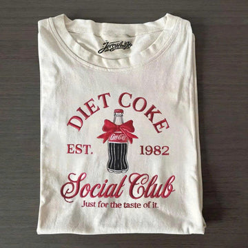 EMBROIDERED COKE DIET SOCIAL CLUB SHIRT, COKE COQUETTE TEE PH-0025