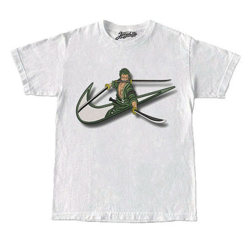 THREE-SWORD STYLE ANIME SWORDSMAN SWOOSH EMBROIDERED TEE - ANIME GENERAL SHIRT - HOODIE - SWEATSHIRT PH-0051