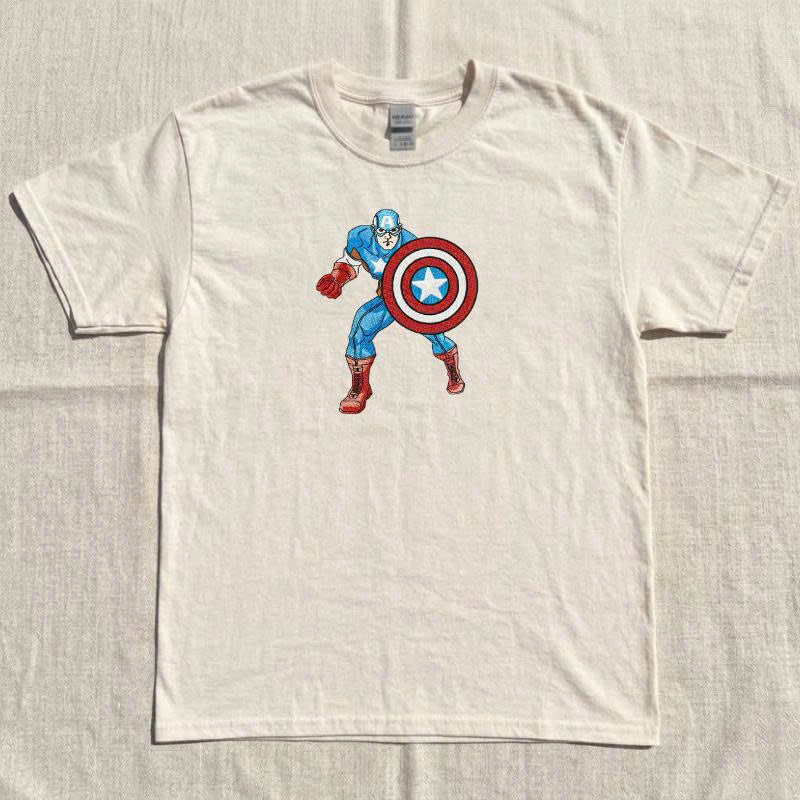CAPTAIN AMERICA - SINGLE MACHINE EMBROIDERY DESIGN FOR SHIRT BT-0065