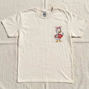 MAMA DUCK EMBROIDERY DESIGN, FUNNY GOOSE COFFEE EMBROIDERY SHIRT  BT - 0049