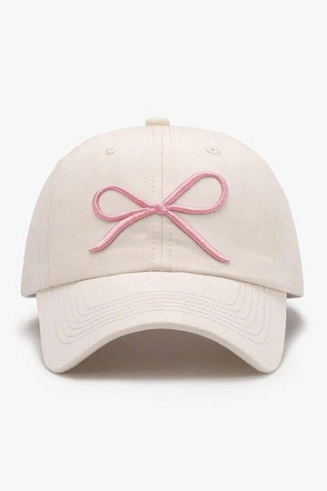 COQUETTE EMBROIDERED PINK BOW DAD HAT, TRENDY GIFT FOR HER BASEBALL HAT PH-0062