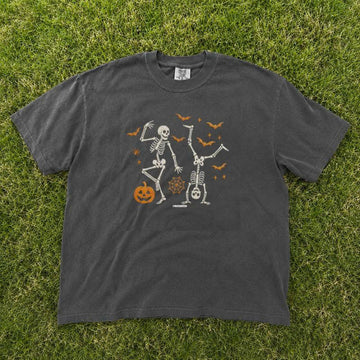 DANCING SKELETONS EMBROIDERY DESIGN, HALLOWEEN BATS, SPIDER WEB  BT-0062