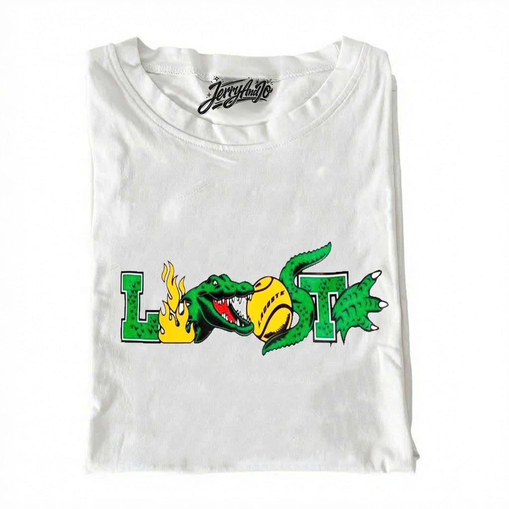 VINTAGE LACOSTT EMBROIDERED GRAPHIC TEE, Y2K AESTHETIC TENNIS BALL MONSTER SHIRT, UNISEX STREETWEAR PH-0068