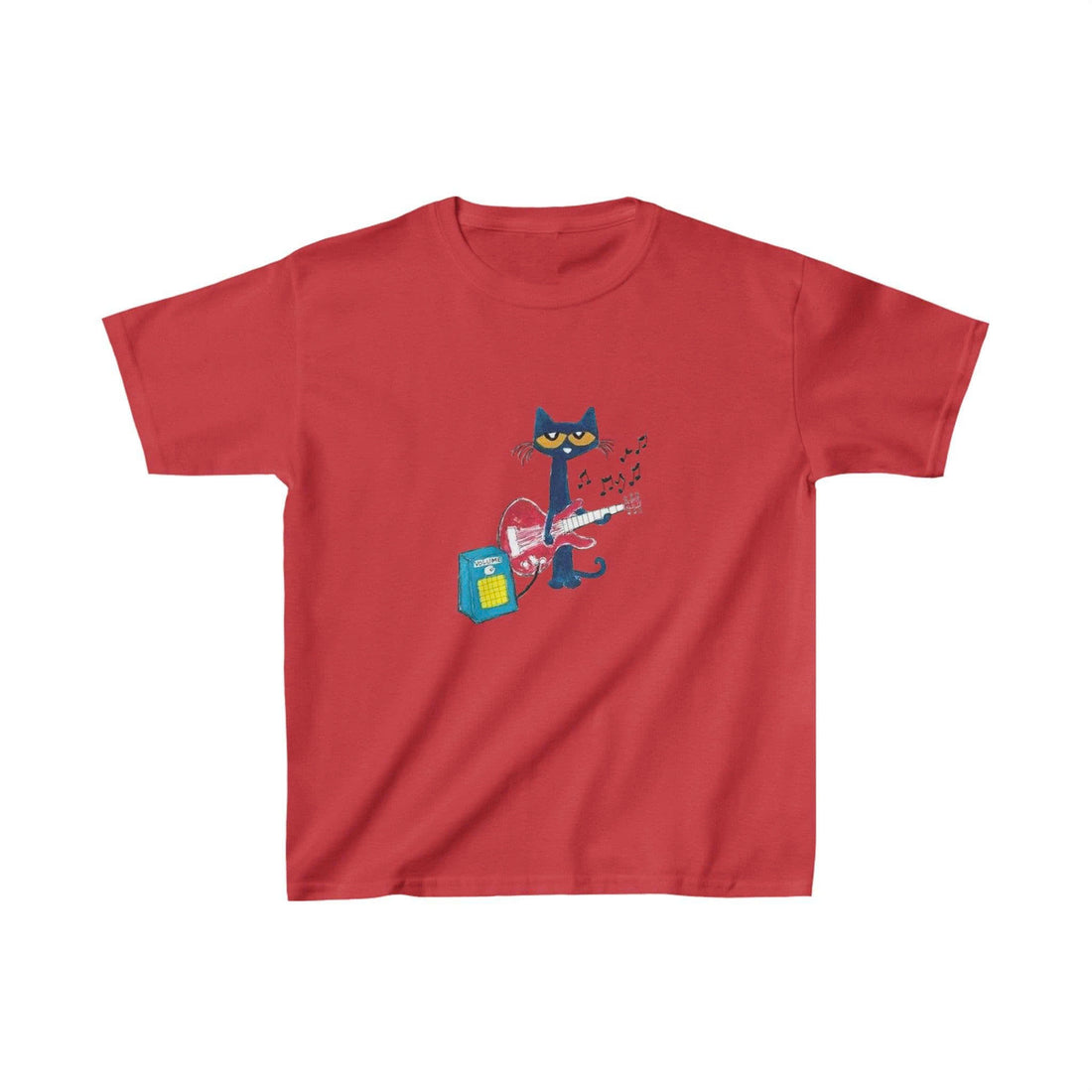 PETE THE CAT PLAYING GUITAR SHIRT, Y2K TRENDY TEE, GRAPHIC SHIRT PH-0072